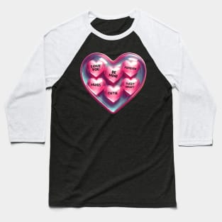 Valentine's Day Hearts Baseball T-Shirt